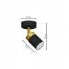 Nowoczesny Kinkiet JOKER BLACK/GOLD MLP6123 MILAGRO 